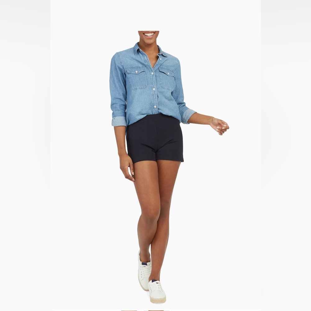 Spanx Polished Stretch Cotton Shorts